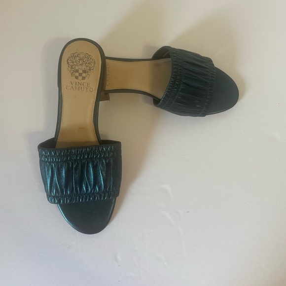 Vince Camuto Women's Dark Green Slide Sandals - Picture 3 of 7